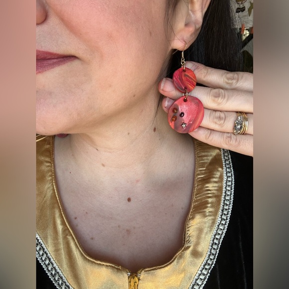 Handmade polymer clay earrings - Picture 4 of 5